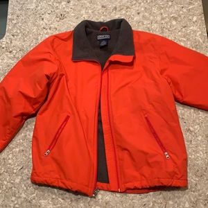 Women’s Land’s End zipper orange winter jacket
